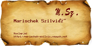 Marischek Szilvió névjegykártya